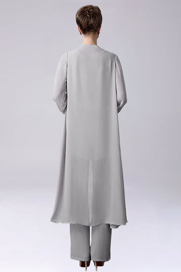 Sliver jumpsuit / buksedragt adskiller gulvlang chiffon mor til brudekjolen